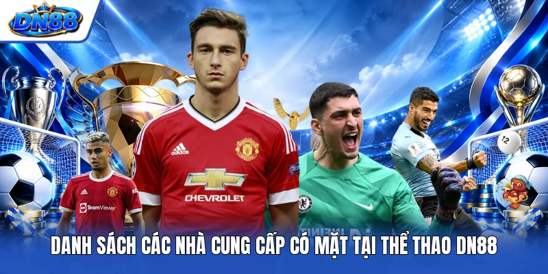 Danh sách các nhà cung cấp có mặt tại thể thao DN88